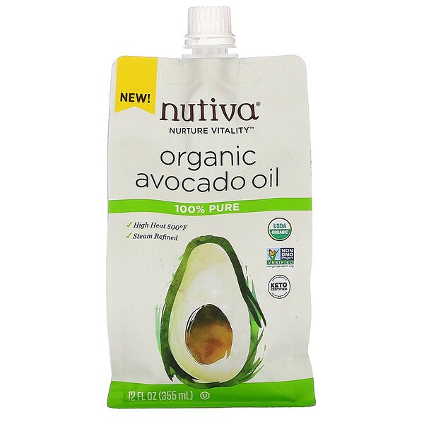 Nutiva, Organic Avocado Oil, Steam Refined, 12 fl oz