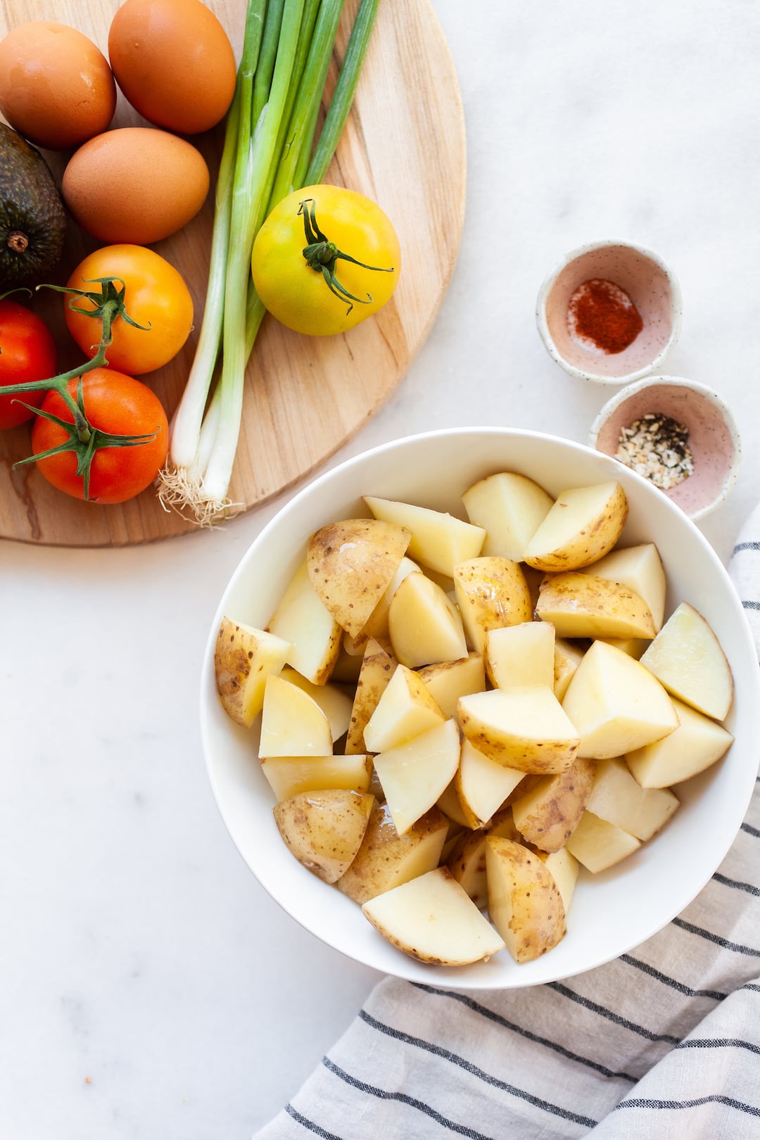 Ingredients for Potatoes in an Air Fryer