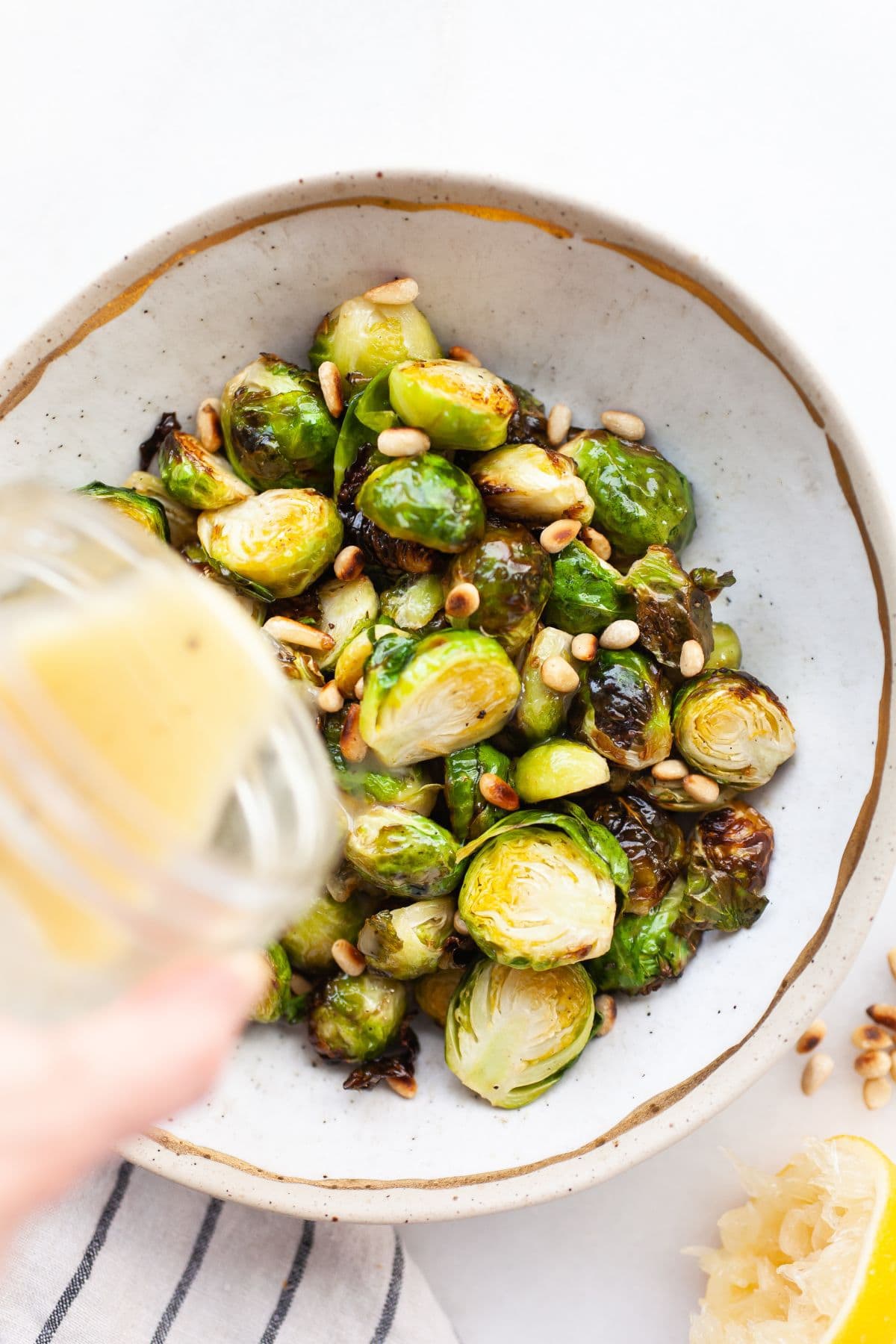 Air Fryer Brussel Sprouts with Honey Lemon Dressing Step 11