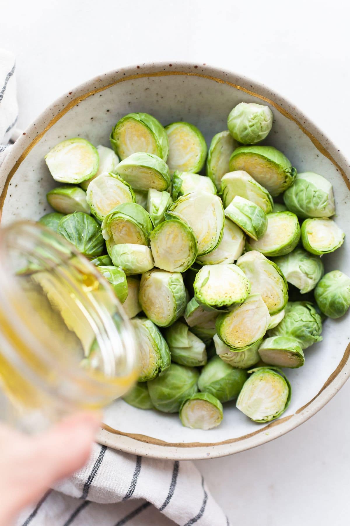 Air Fryer Brussel Sprouts with Honey Lemon Dressing Step 2