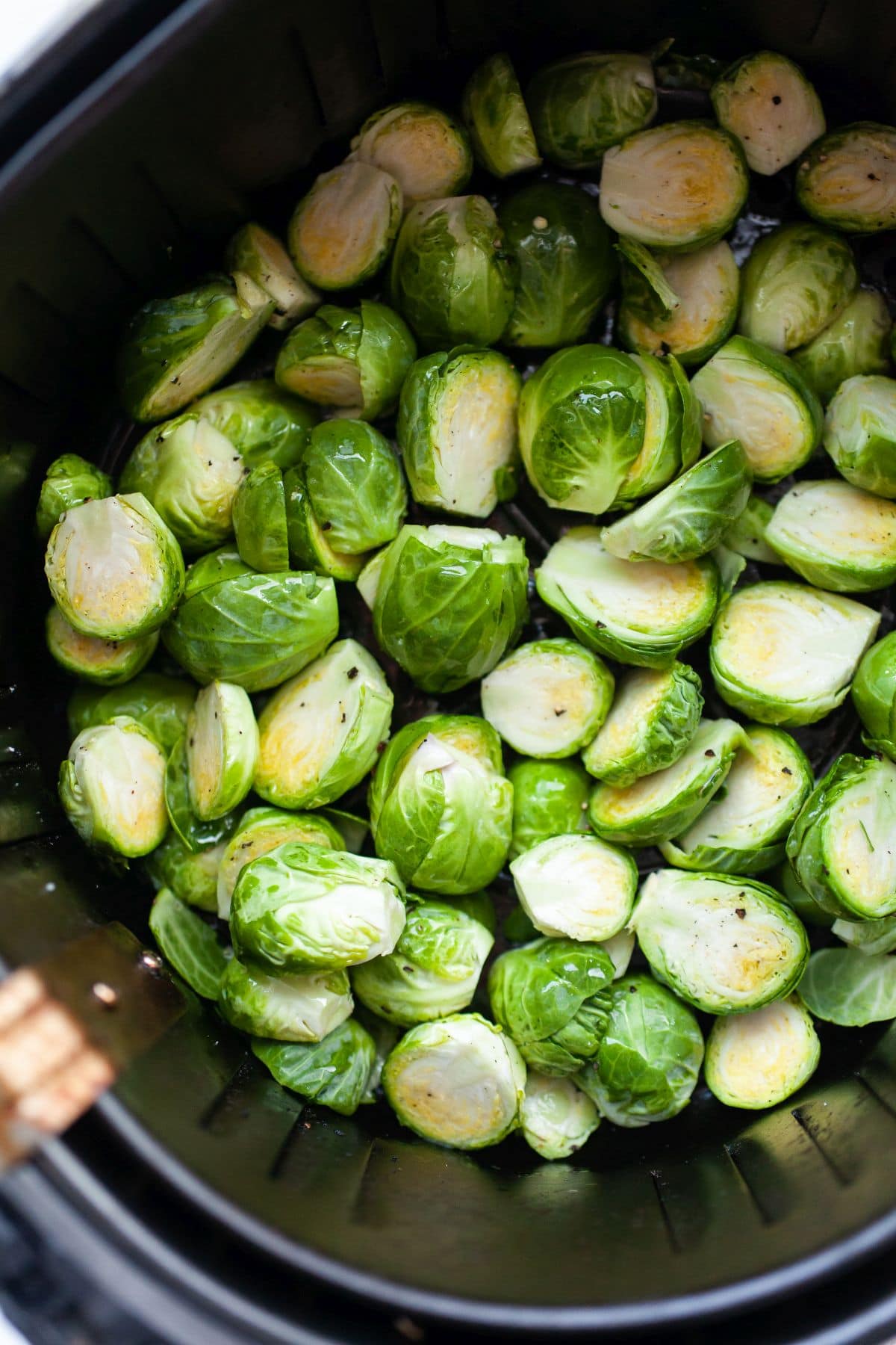 Air Fryer Brussel Sprouts with Honey Lemon Dressing Step 4