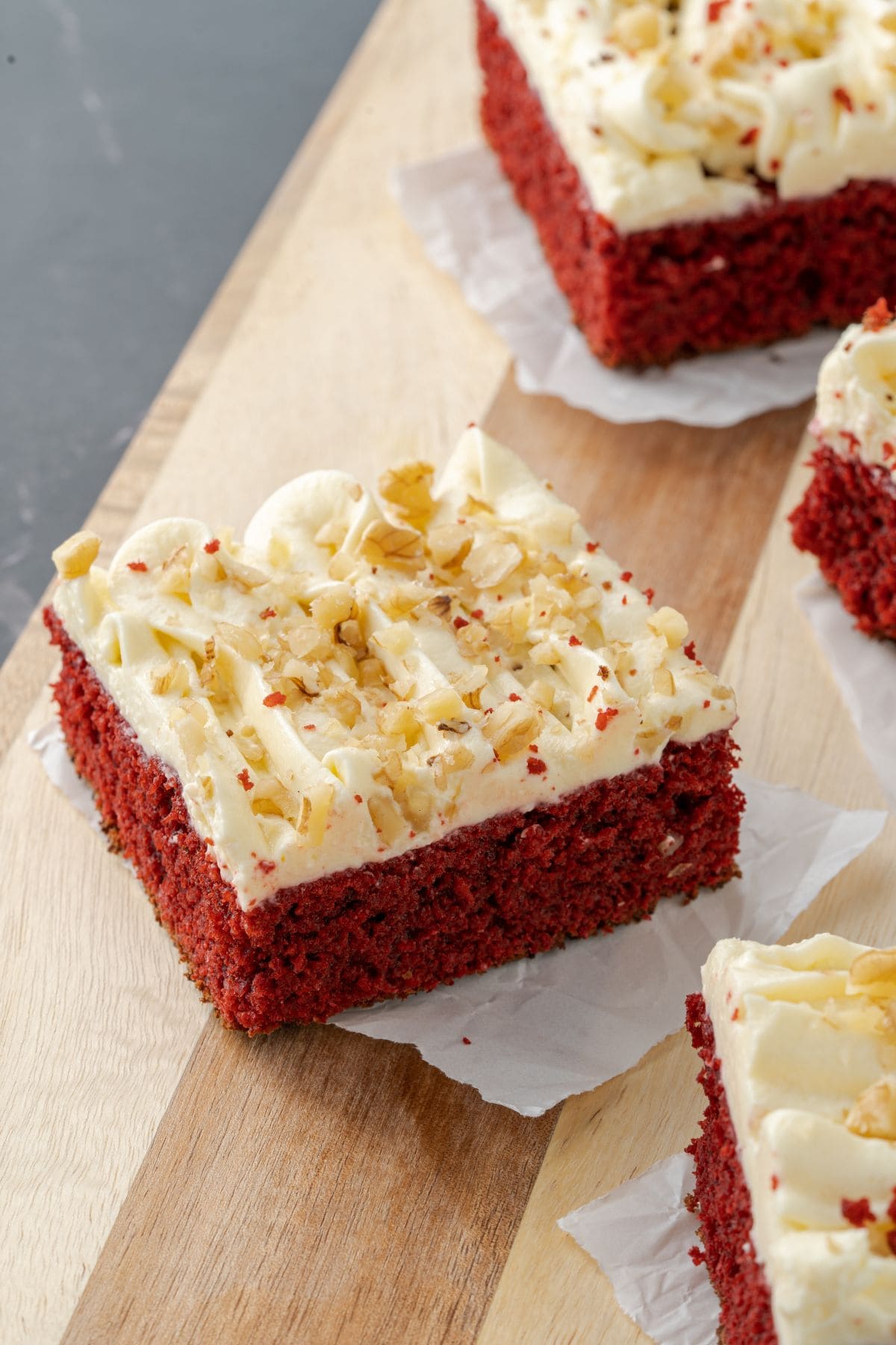 Almond Flour Red Velvet Sheet Cake 8