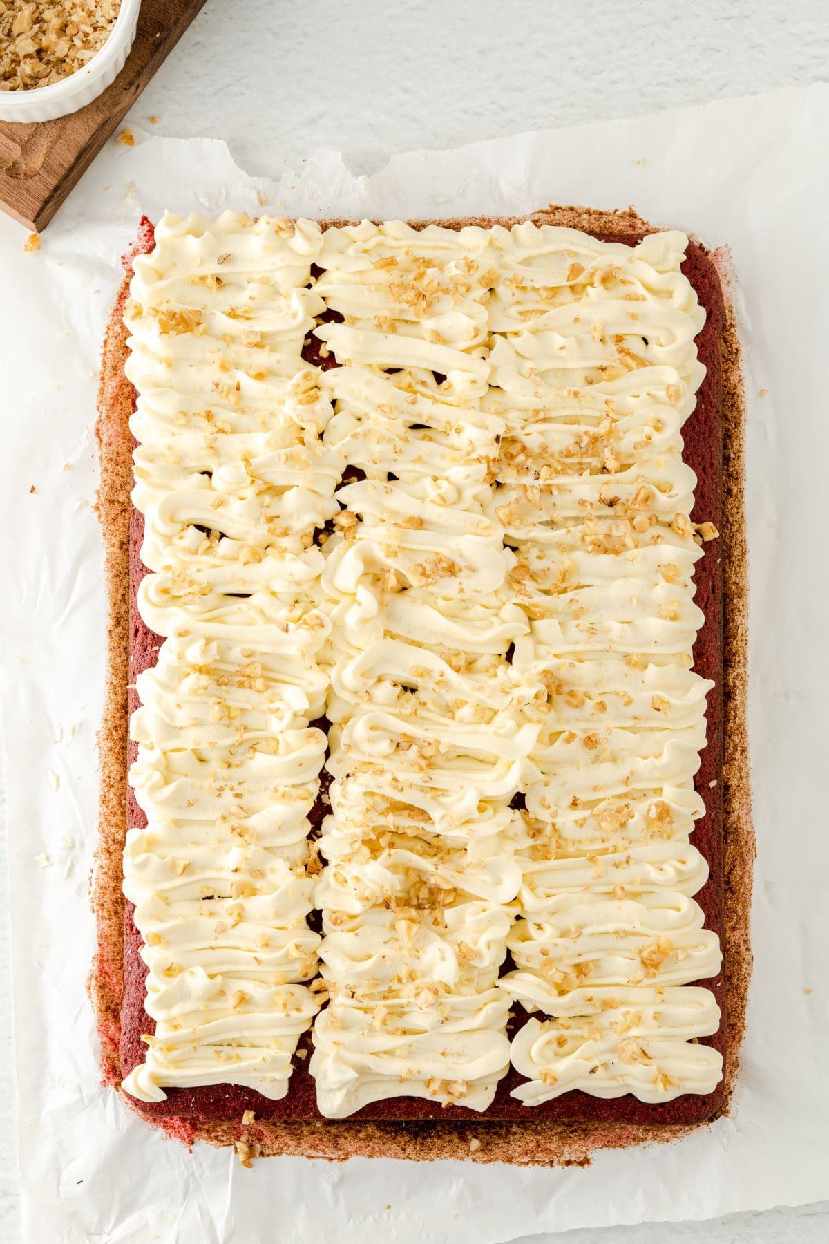 Almond Flour Red Velvet Sheet Cake Step 16