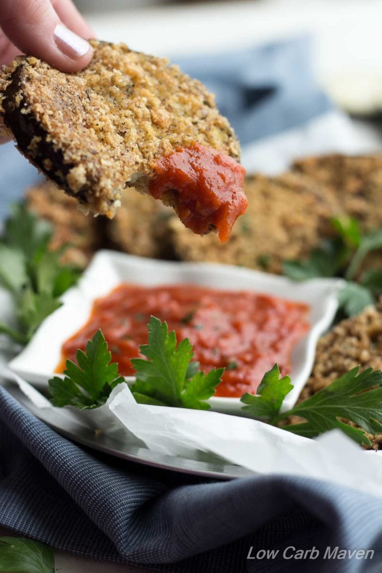 Crispy Fried Eggplant Rounds with Parmesan