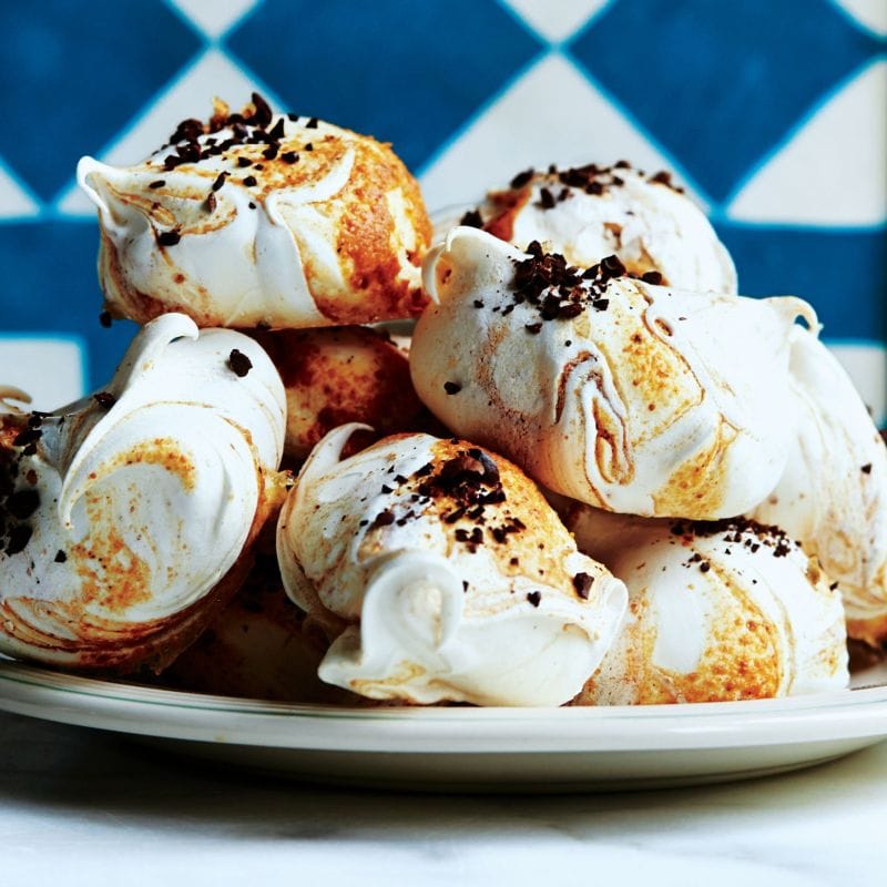 Hazelnut Butter and Coffee Meringues