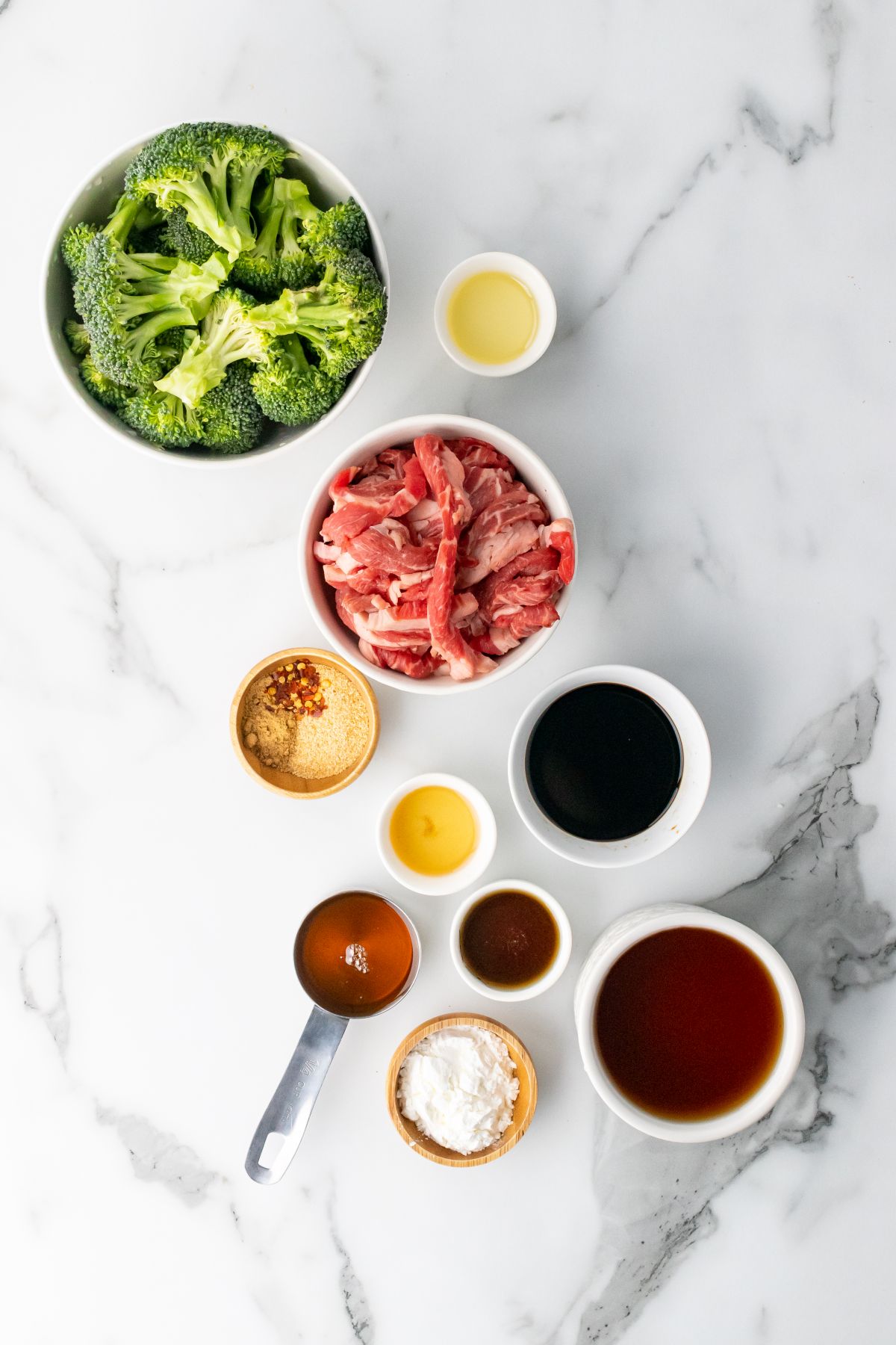 Beef and broccoli ingredients
