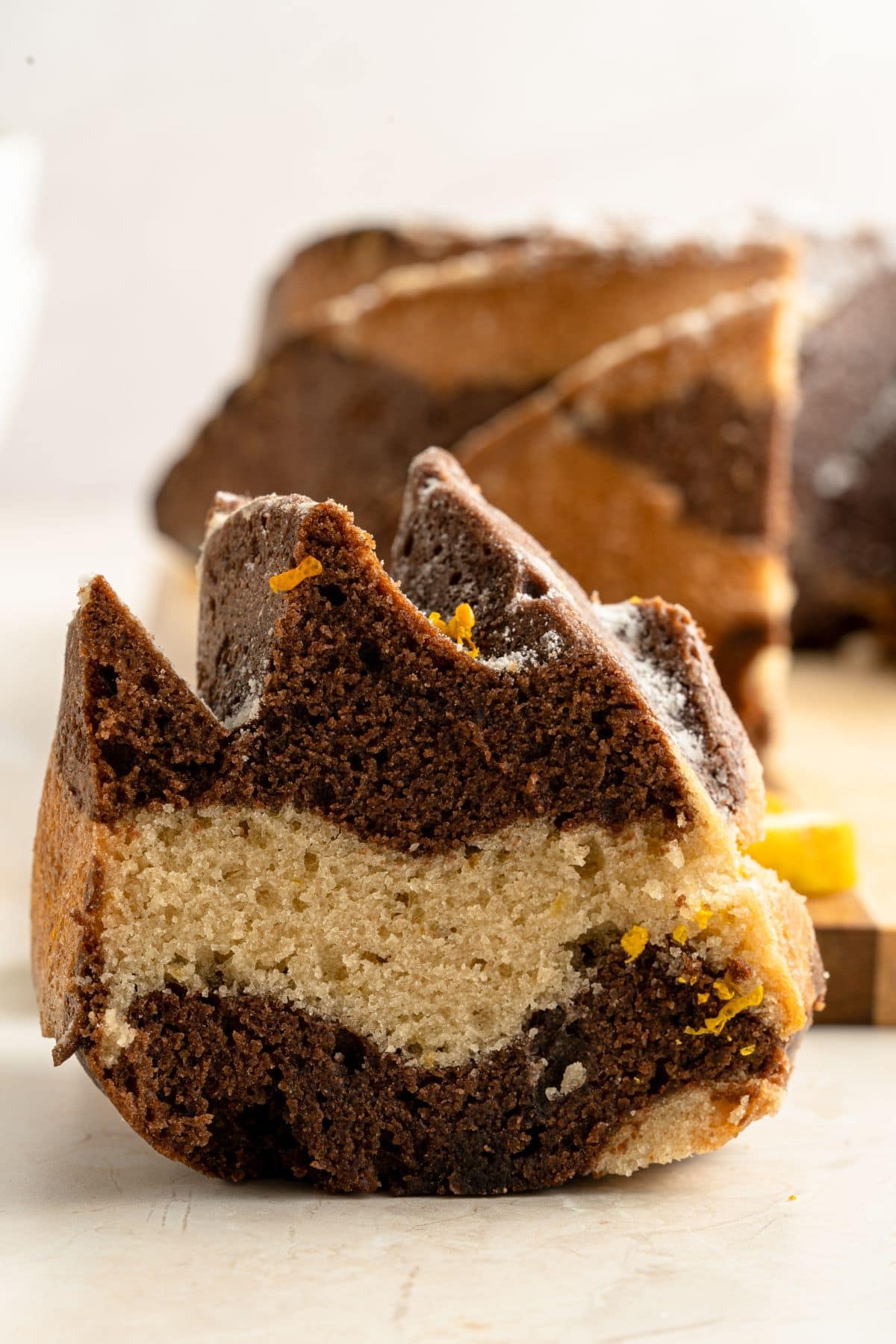 Vegan Orange and Chocolate Marble Cake 7