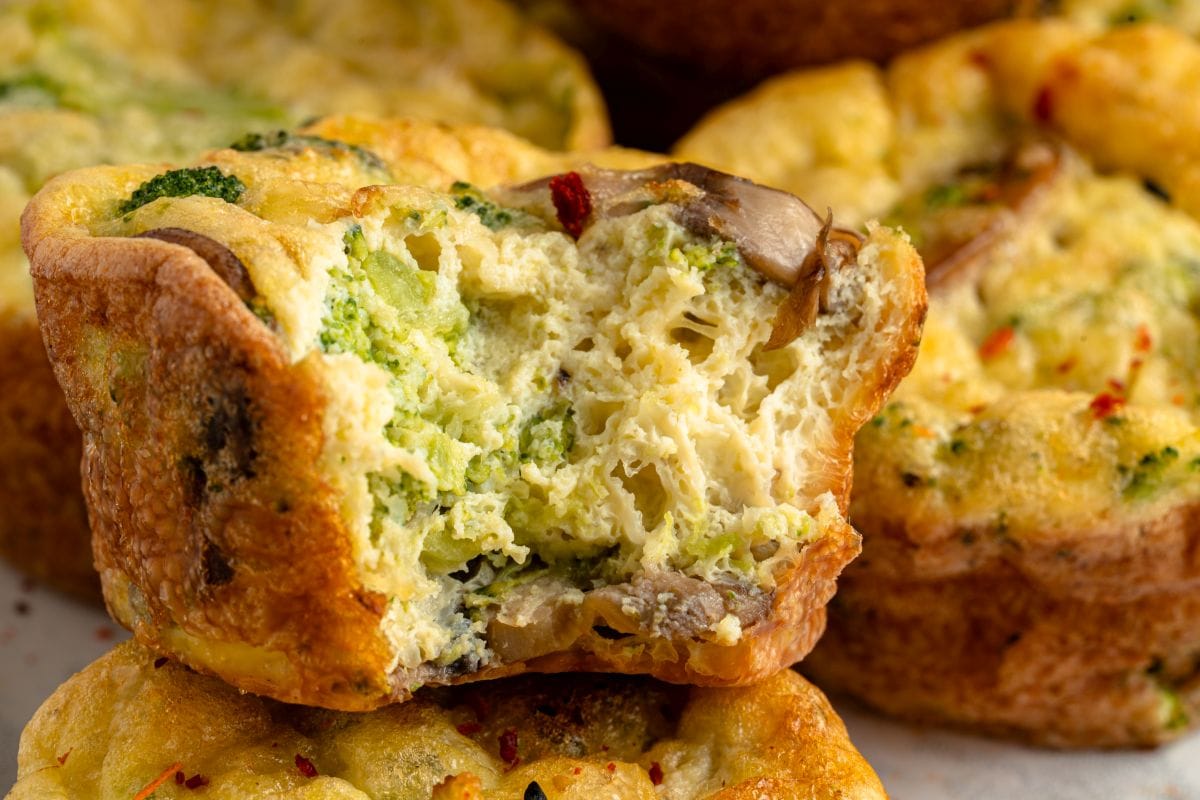Keto Broccoli & Mushroom Egg Muffins 13