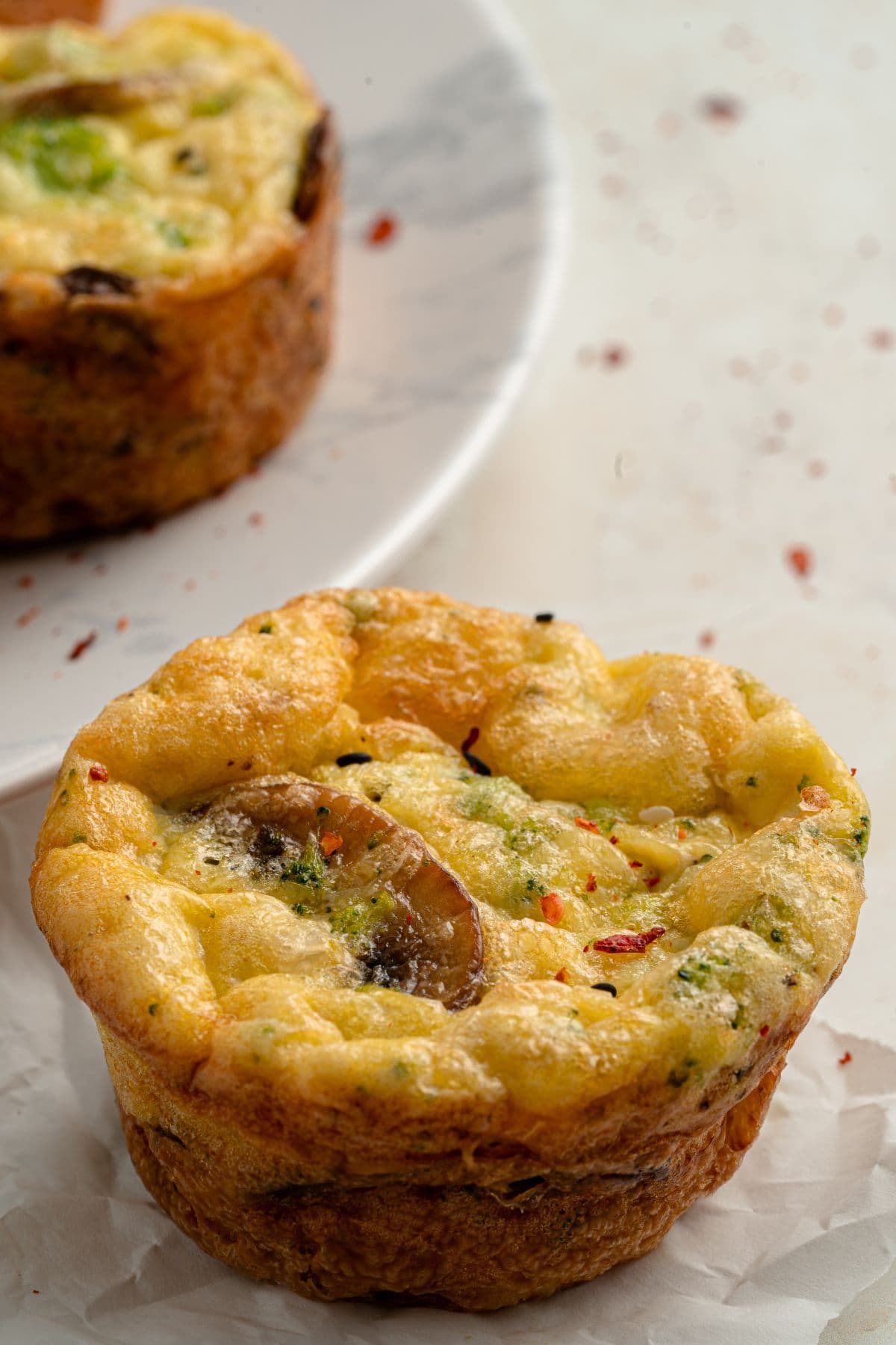 Keto Broccoli & Mushroom Egg Muffins 3