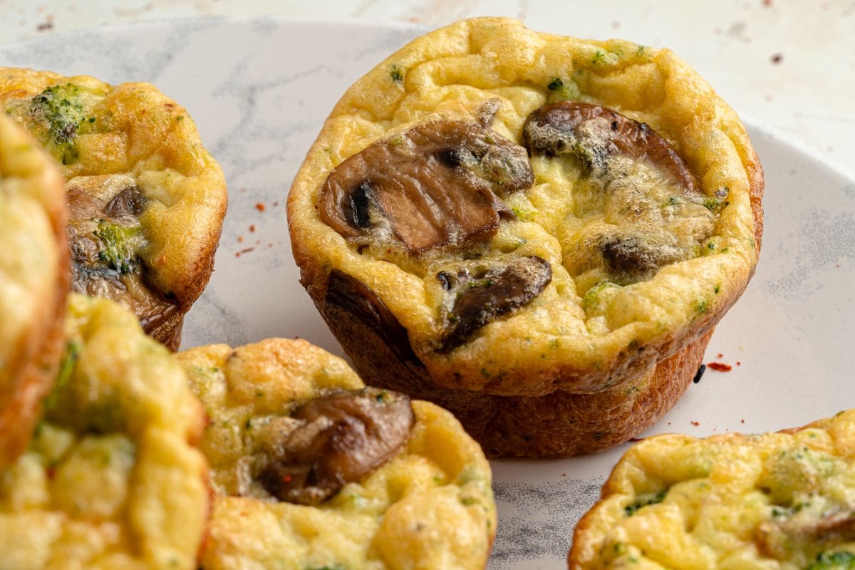 Keto Broccoli & Mushroom Egg Muffins 6