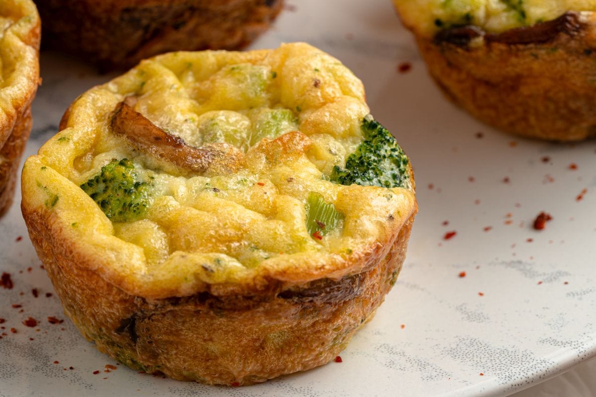 Keto Broccoli & Mushroom Egg Muffins 7