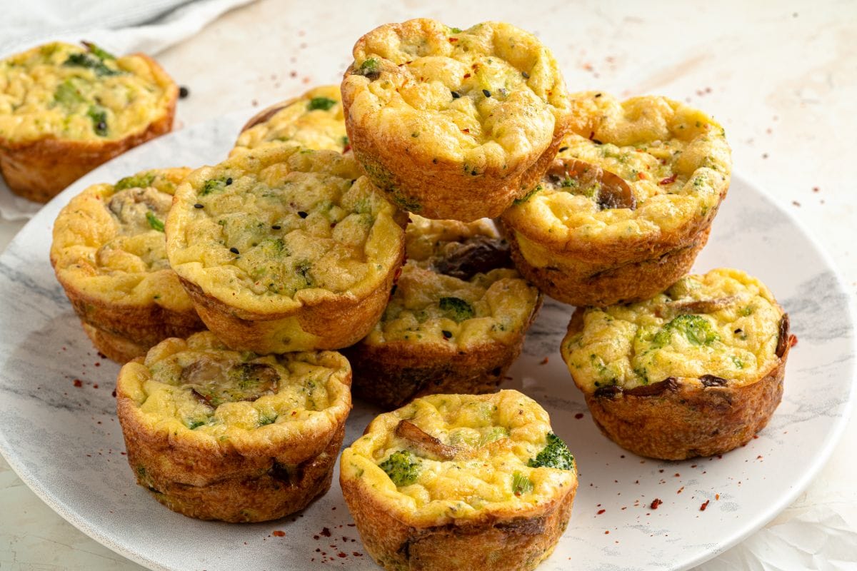 Keto Broccoli & Mushroom Egg Muffins 9