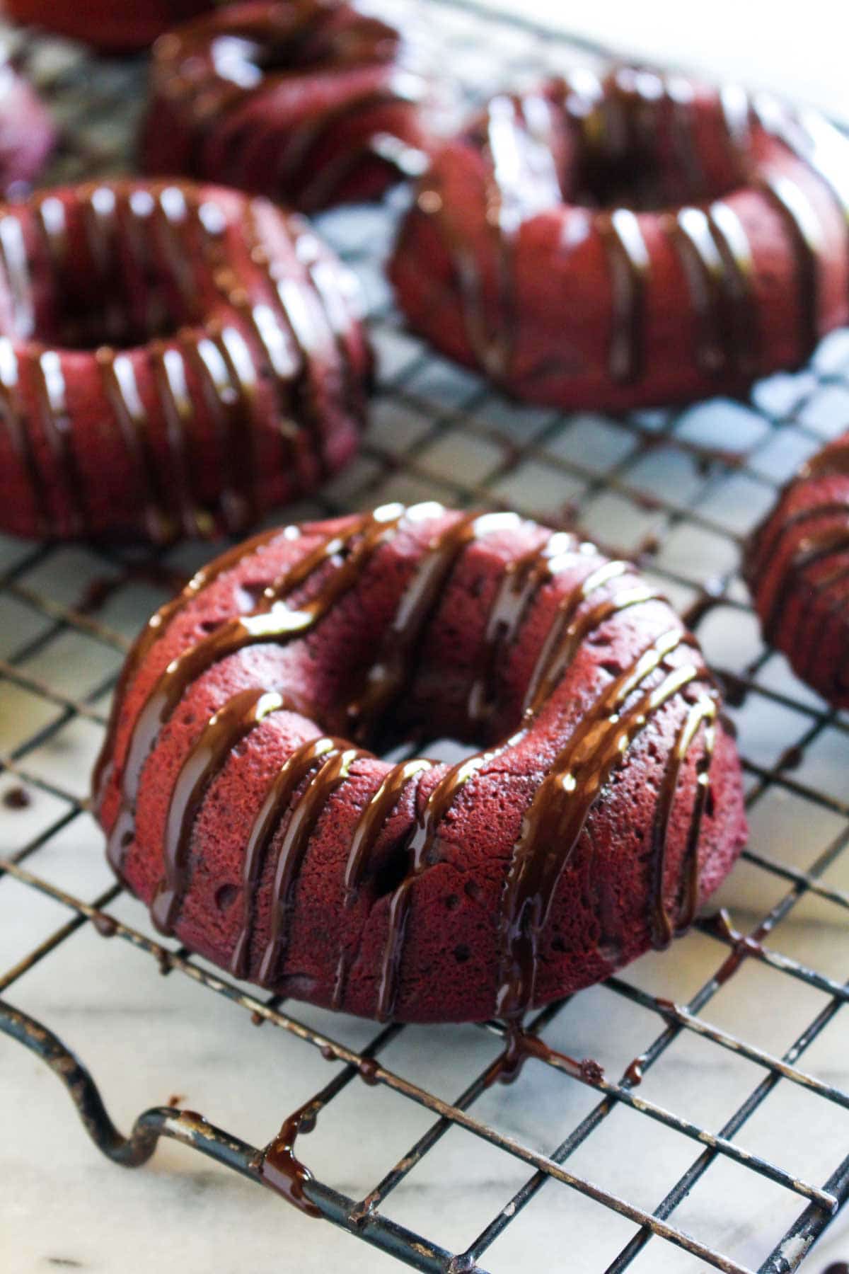 Gluten-Free Baked Double Chocolate Beet Donuts