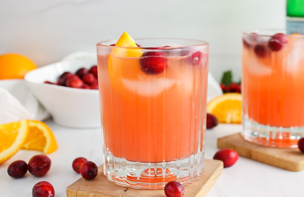 Cranberry Orange Mocktail with Ginger