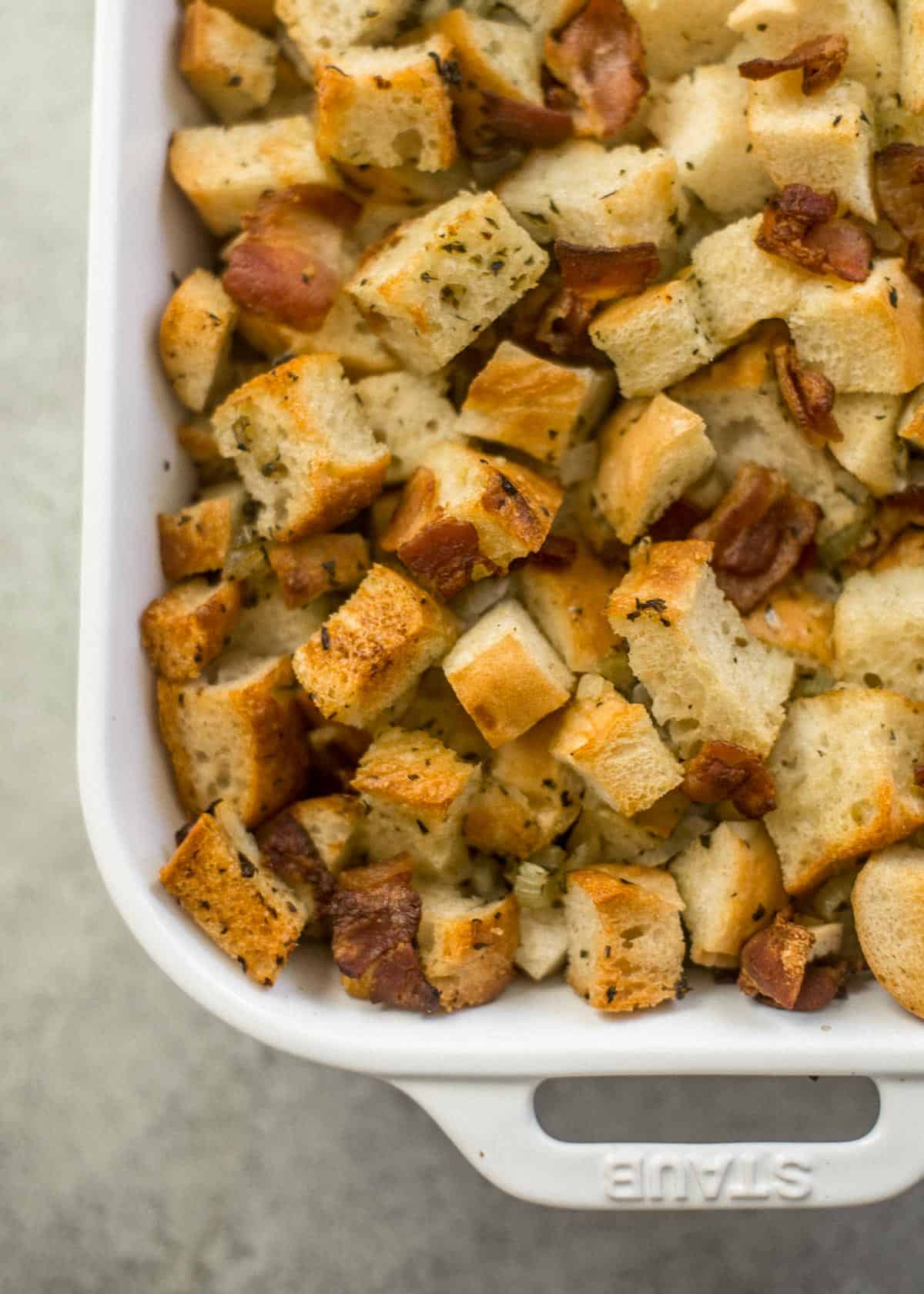 Focaccia and Bacon Stuffing