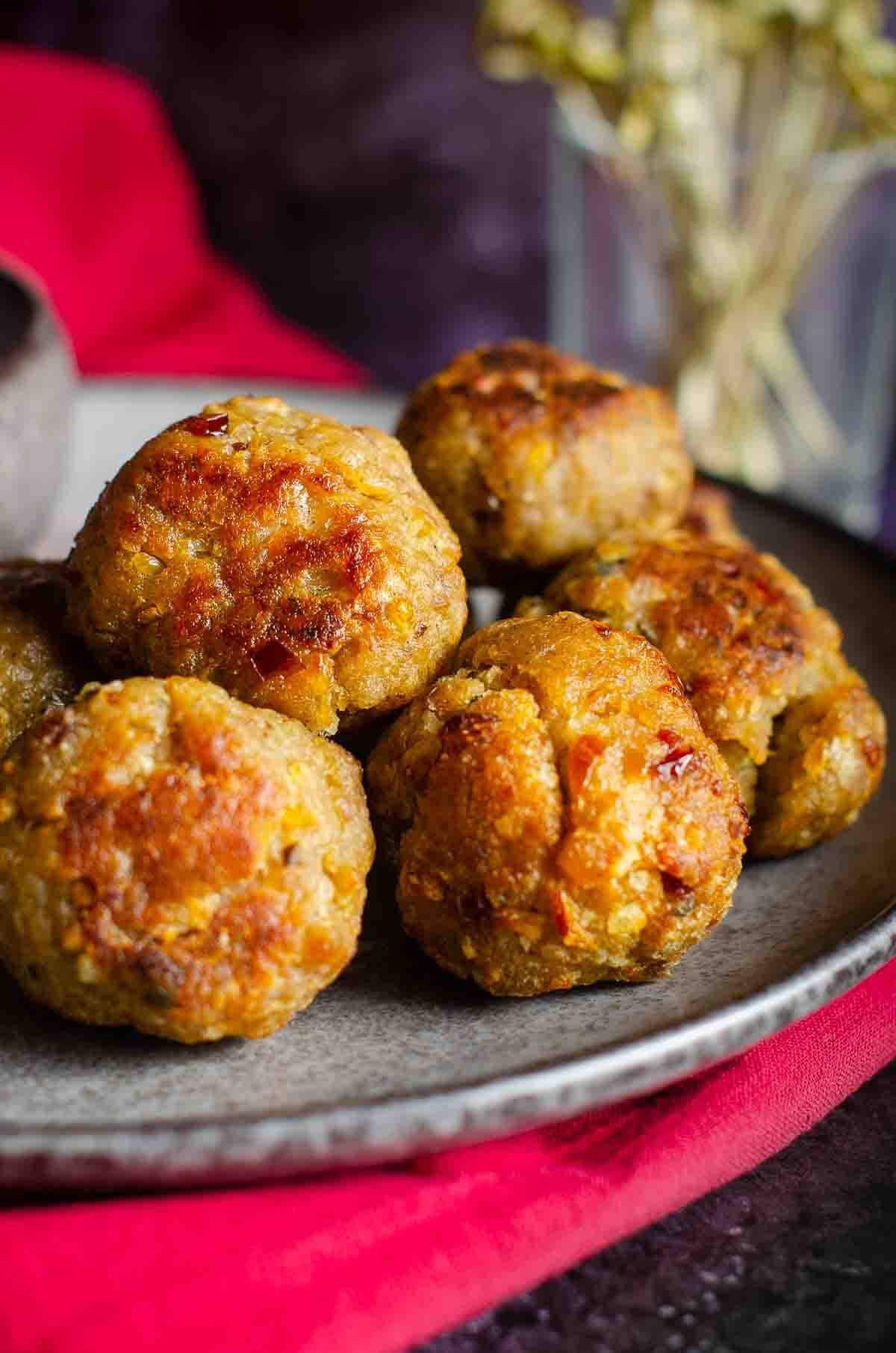 Stuffing Balls with Cranberry, Chestnut, and Sage