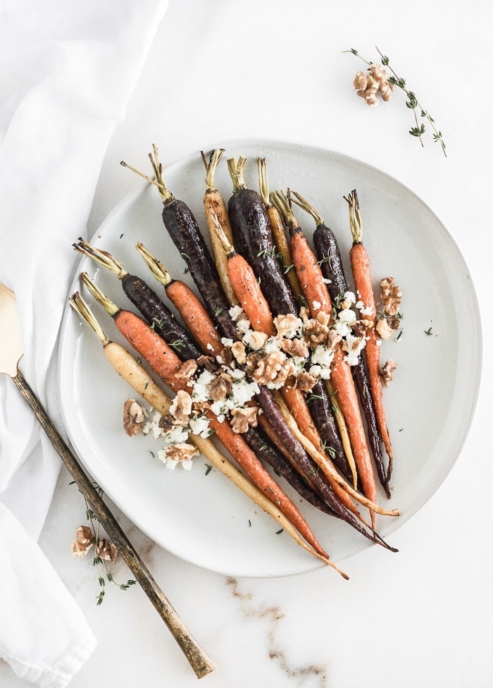 Roasted Carrots and Goat Cheese