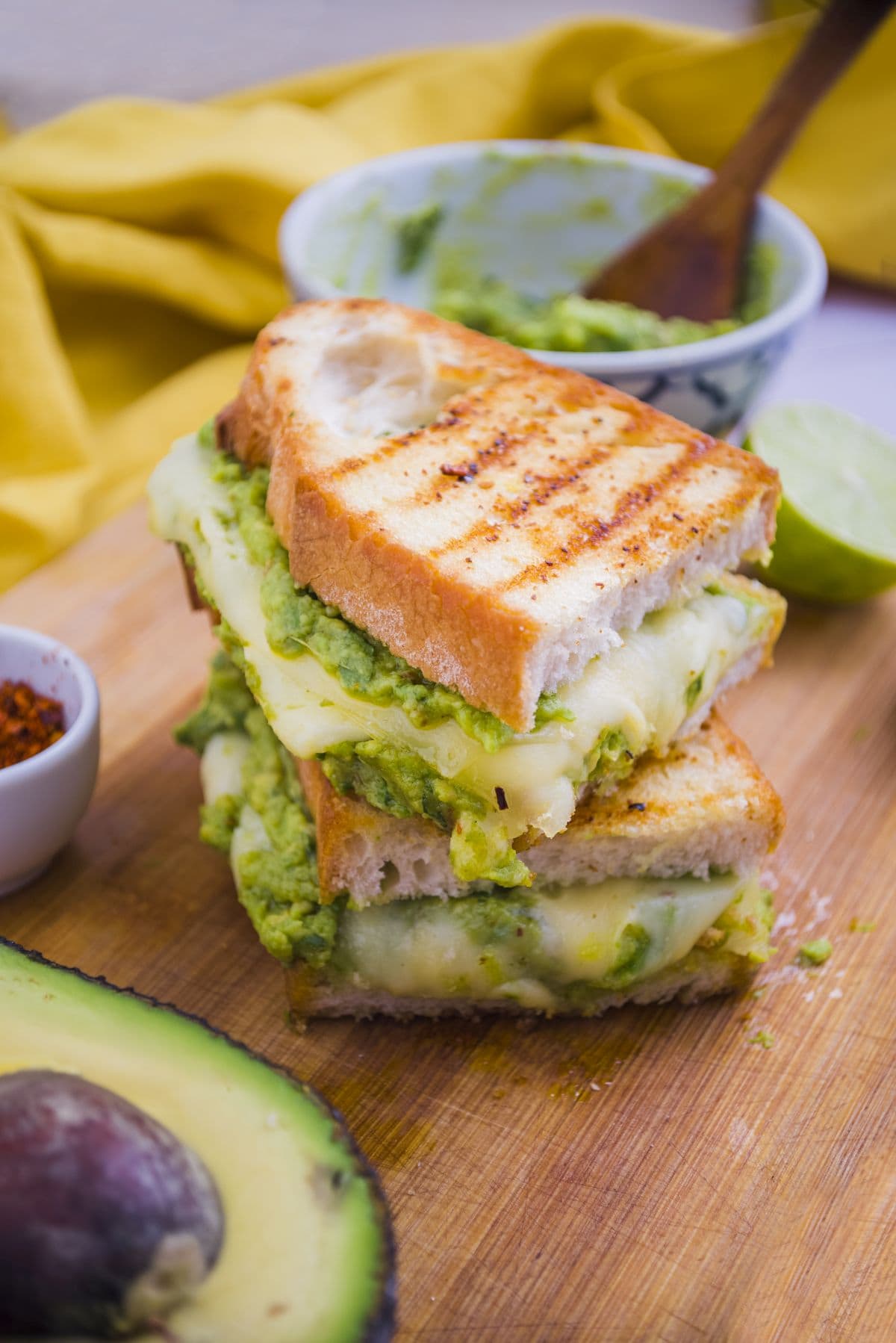 Avocado grilled cheese step 12