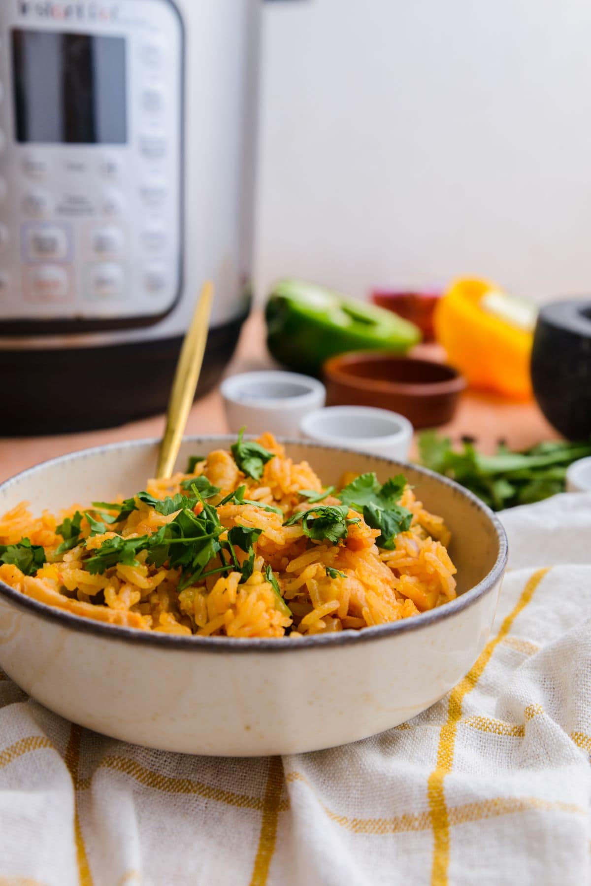 Instant pot chicken and shrimp spanish rice 2