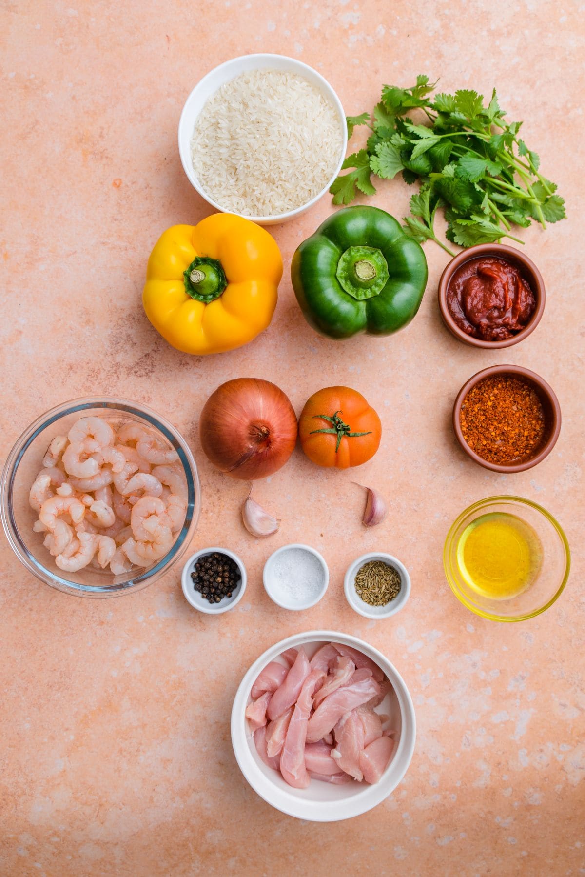 Instant pot chicken and shrimp spanish rice ingredients