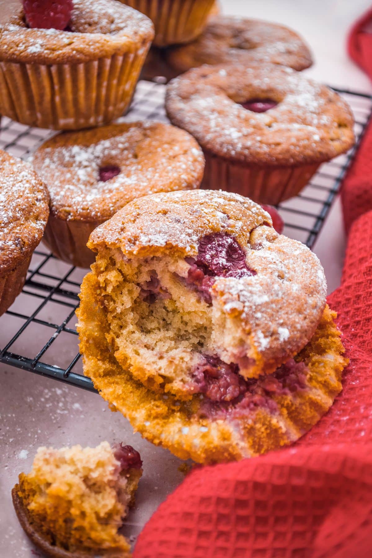 Raspberry muffins 4