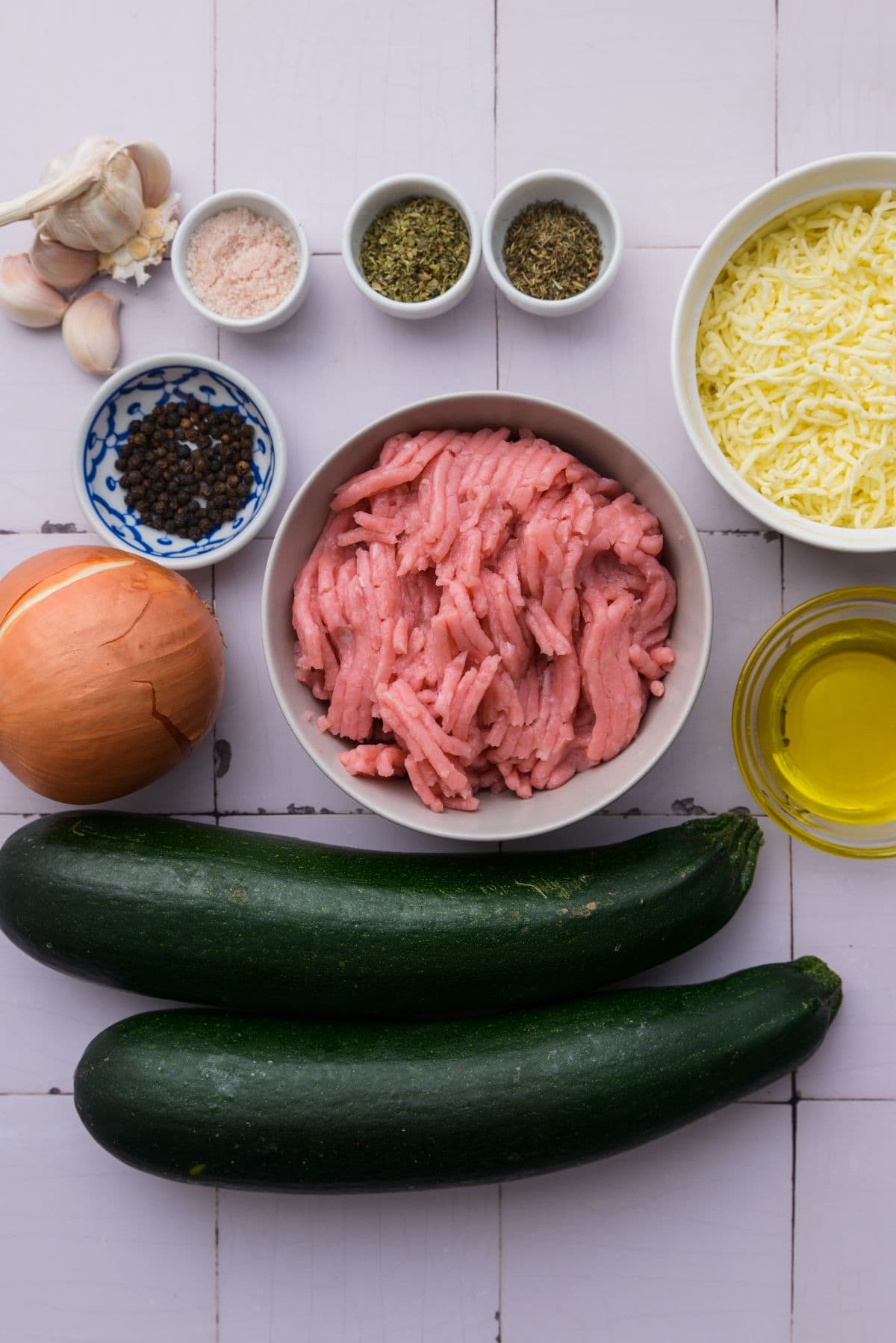 Turkey stuffed zucchini boats ingredients