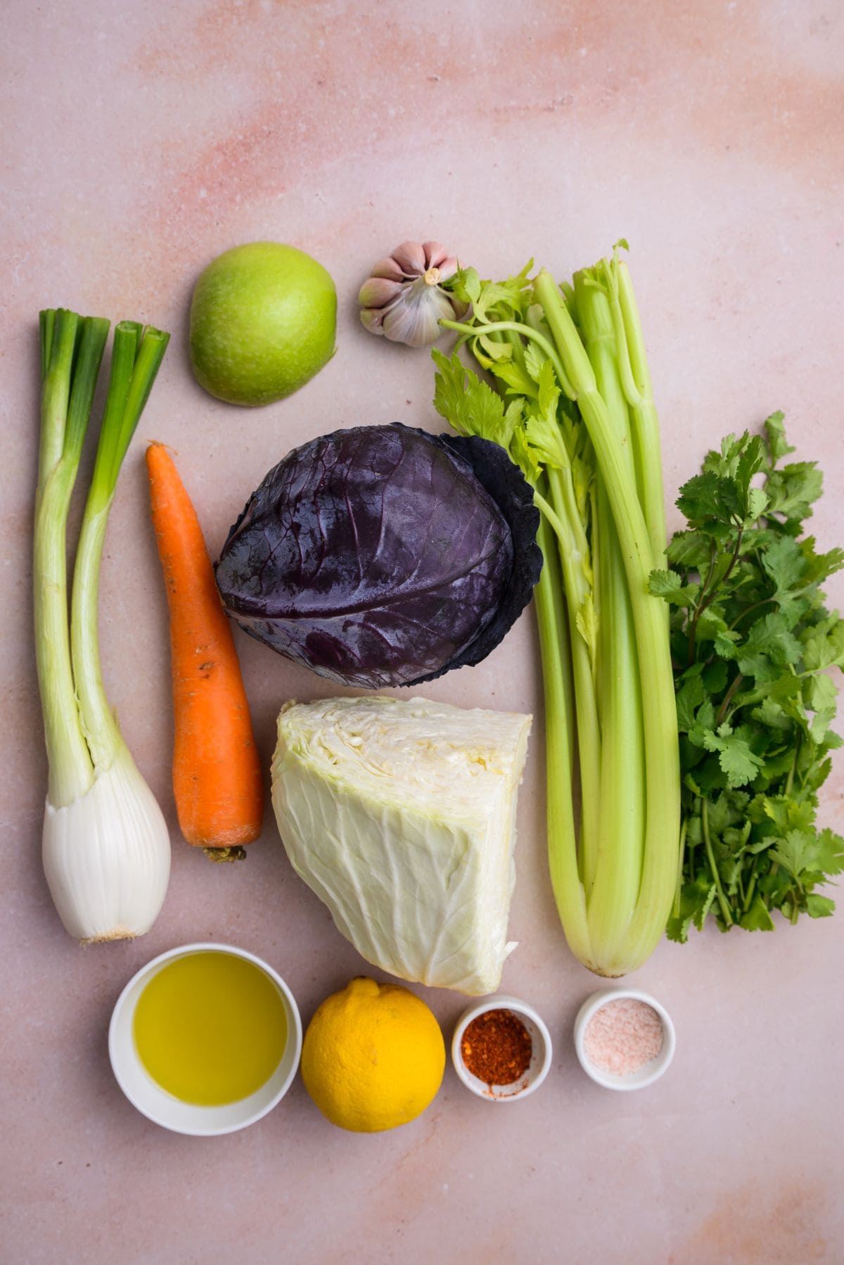 Healthy coleslaw ingredients